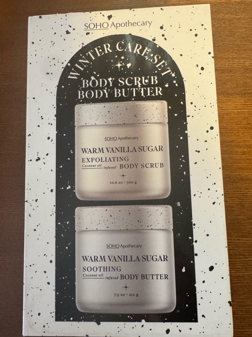 SOHO Apothecary Warm Vanilla Sugar Body Scrub & Body Butter Winter Care Set